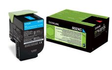 Eredeti Lexmark 802XC extra nagy kapacitású ciánkék toner (80C2XC0)