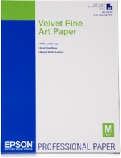 Epson Velvet Fine Art Paper, A2, 260g, 25 lap