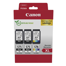 Canon 2 x PG-575XL / CL-567XL + 10x15 GP501 fotópapír multipack (5437C006) eredeti