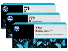 HP 771 chromatic red patron, 3-as csomag (B6Y32A) eredeti