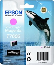 Eredeti Epson T7606 Ultrachrome világos vivid magenta patron