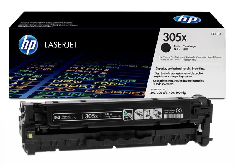 HP 305X nagy kapacitású fekete toner (CE410X) eredeti