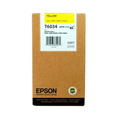 Eredeti Epson T603 sárga patron