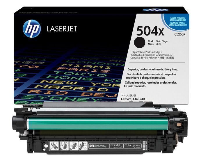 HP 504X nagy kapacitású fekete toner (CE250X) eredeti