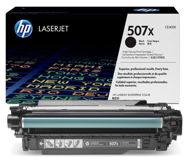 HP 507X nagy kapacitású fekete toner (CE400X) eredeti