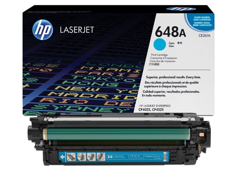 HP 648A ciánkék toner (CE261A) eredeti