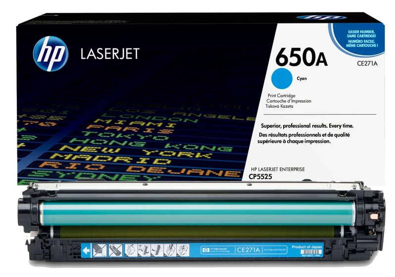 HP 650A ciánkék toner (CE271A) eredeti