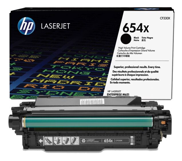 HP 654X nagy kapacitású fekete toner (CF330X) eredeti