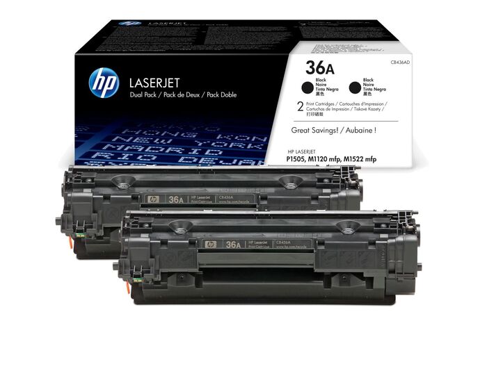 HP CB436AD toner dupla csomag (2db CB436A) eredeti