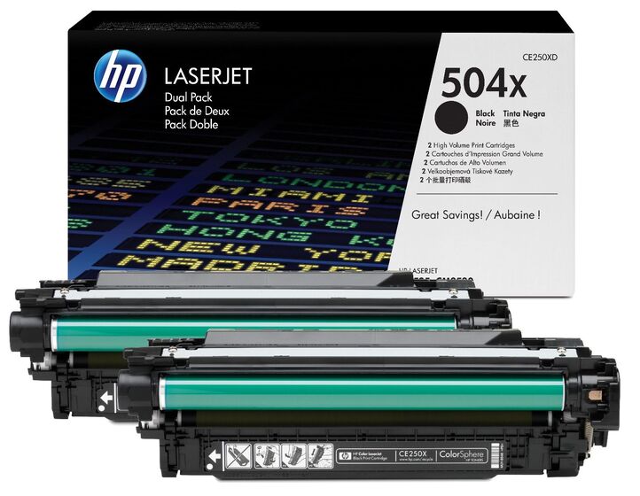 HP CE250XD toner dupla csomag (2db CE250X) eredeti