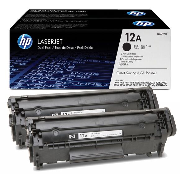 HP Q2612AD toner dupla csomag (2db Q2612A) eredeti