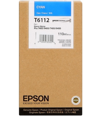 Eredeti Epson T611 ciánkék patron