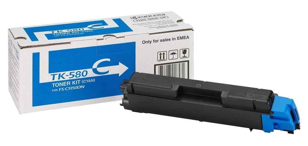 Kyocera TK-580C ciánkék toner (1T02KTCNL0) eredeti