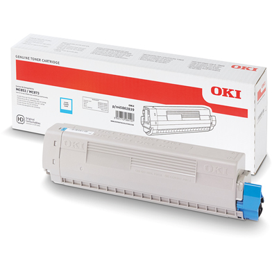Eredeti Oki 45862839 ciánkék toner
