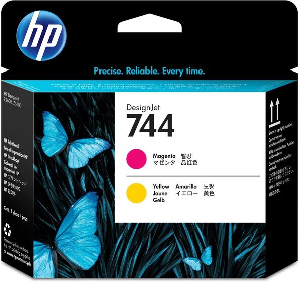 HP 744 magenta / sárga nyomtatófej (F9J87A) eredeti