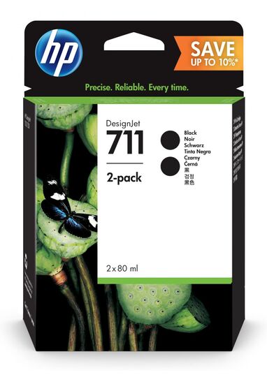 HP 711 multipack, 2db fekete patron (P2V31A) eredeti