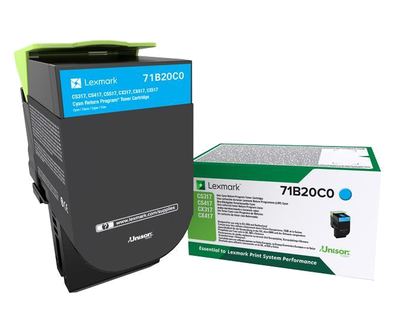 Eredeti Lexmark 71B20C0 ciánkék toner