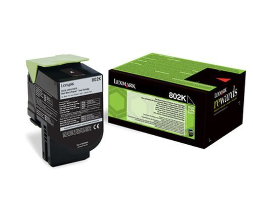 Eredeti Lexmark 802K fekete toner (80C20K0)