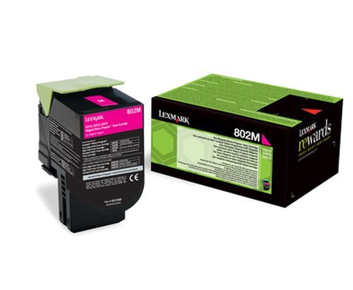 Eredeti Lexmark 802M magenta toner (80C20M0)