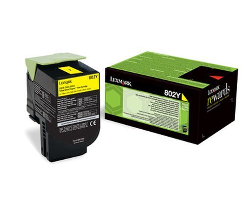 Eredeti Lexmark 802Y sárga toner (80C20Y0)