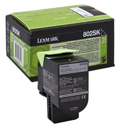 Eredeti Lexmark 802SK fekete toner (80C2SK0)