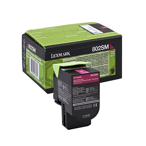 Eredeti Lexmark 802SM magenta toner (80C2SM0)