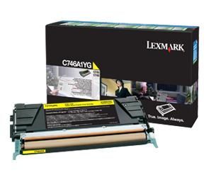 Eredeti Lexmark C746A1YG sárga toner