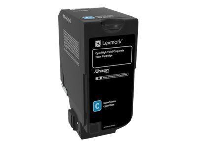 Eredeti Lexmark 74C2HCE nagy kapacitású ciánkék toner