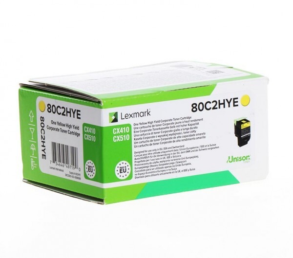 Eredeti Lexmark 802HYE nagy kapacitású sárga toner (80C2HYE)