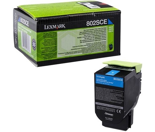 Eredeti Lexmark 802SCE ciánkék toner (80C2SCE)