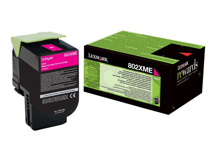 Eredeti Lexmark 802XME extra nagy kapacitású magenta toner (80C2XME)