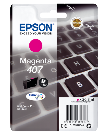 Epson 407 magenta patron eredeti (T07U3)