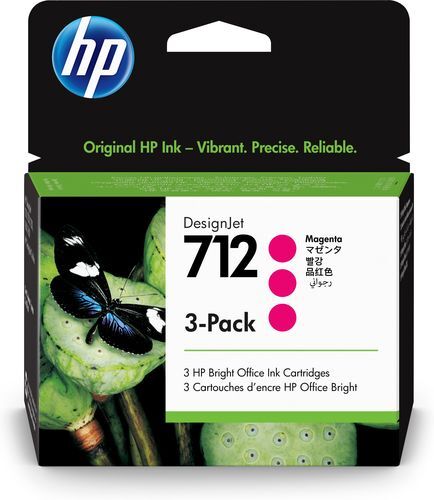 HP 712 magenta patron 3-as csomag (3ED78A) eredeti