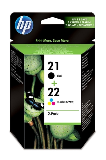 HP 21 / 22 multipack, fekete és színes patron (SD367AE) eredeti