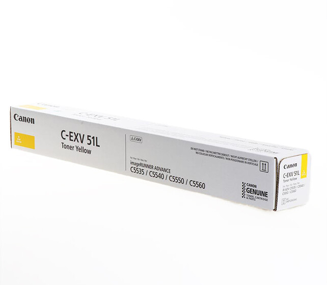 Canon C-EXV51L kis kapacitású sárga toner (0487C002) eredeti