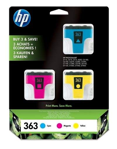 HP 363 multipack, 3 színű patroncsomag (CB333EE) eredeti