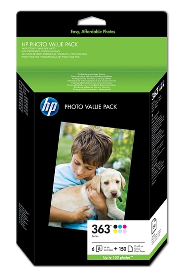 HP 363 multipack, 6 színű patroncsomag + fotópapír (Q7966EE) eredeti