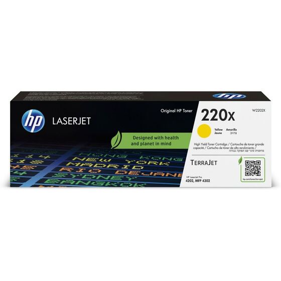 HP 220X nagy kapacitású sárga toner (W2202X) eredeti