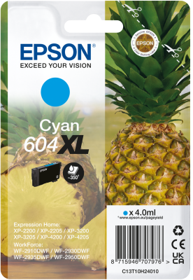 Epson 604XL nagy kapacitású ciánkék patron (4ml)