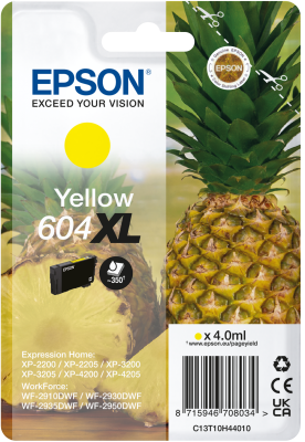 Epson 604XL nagy kapacitású sárga patron (4ml)