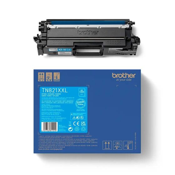 Brother TN-821XXLC nagy kapacitású ciánkék toner eredeti (12K)