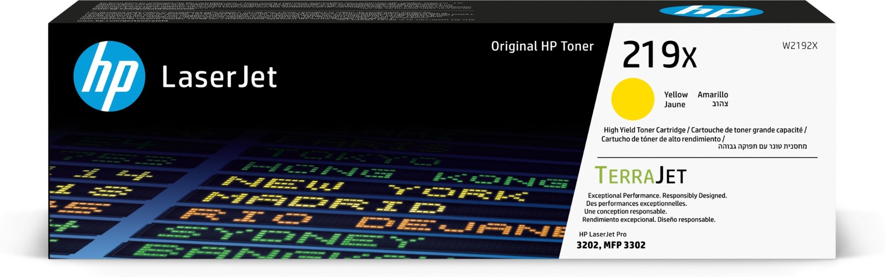 HP 219X nagy kapacitású sárga toner (W2192X) eredeti