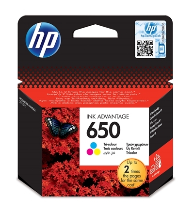 HP 650 színes patron (CZ102AE) eredeti