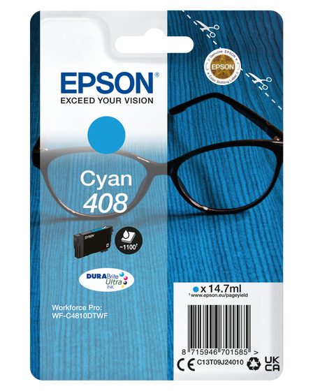 Epson 408 (T09J2) ciánkék tintapatron