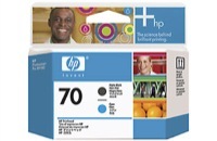 HP 70 matt fekete és ciánkék nyomtatófej (C9404A) eredeti