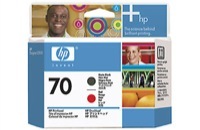 HP 70 matt fekete és piros nyomtatófej (C9409A) eredeti