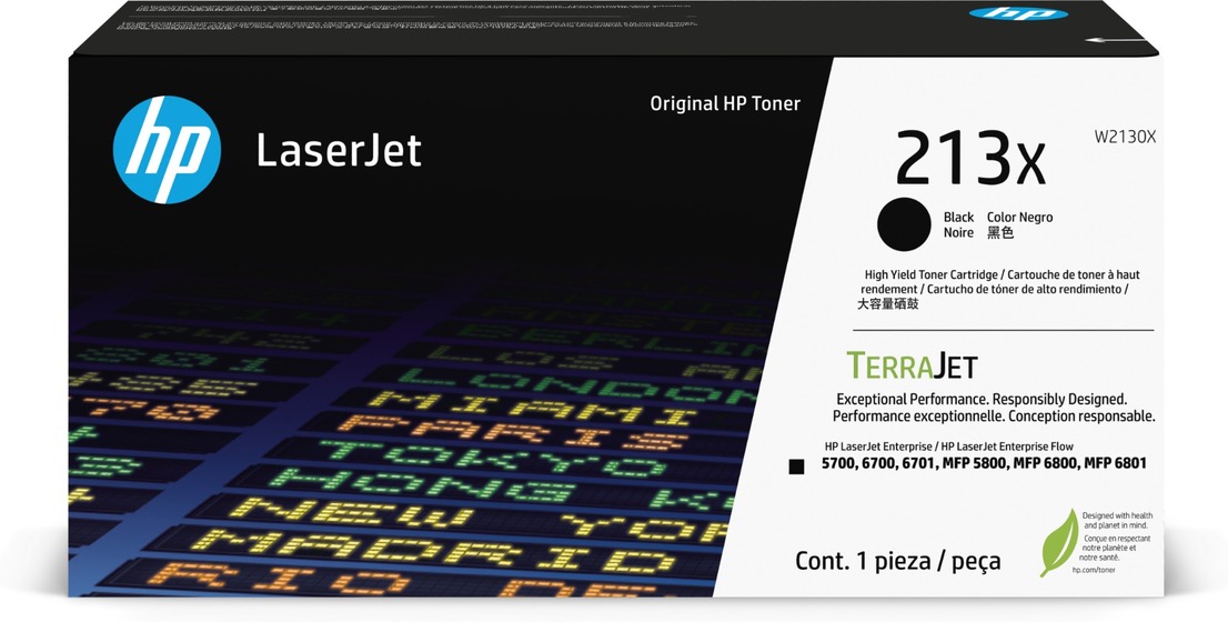 HP 213X nagy kapacitású fekete toner (W2130X) eredeti