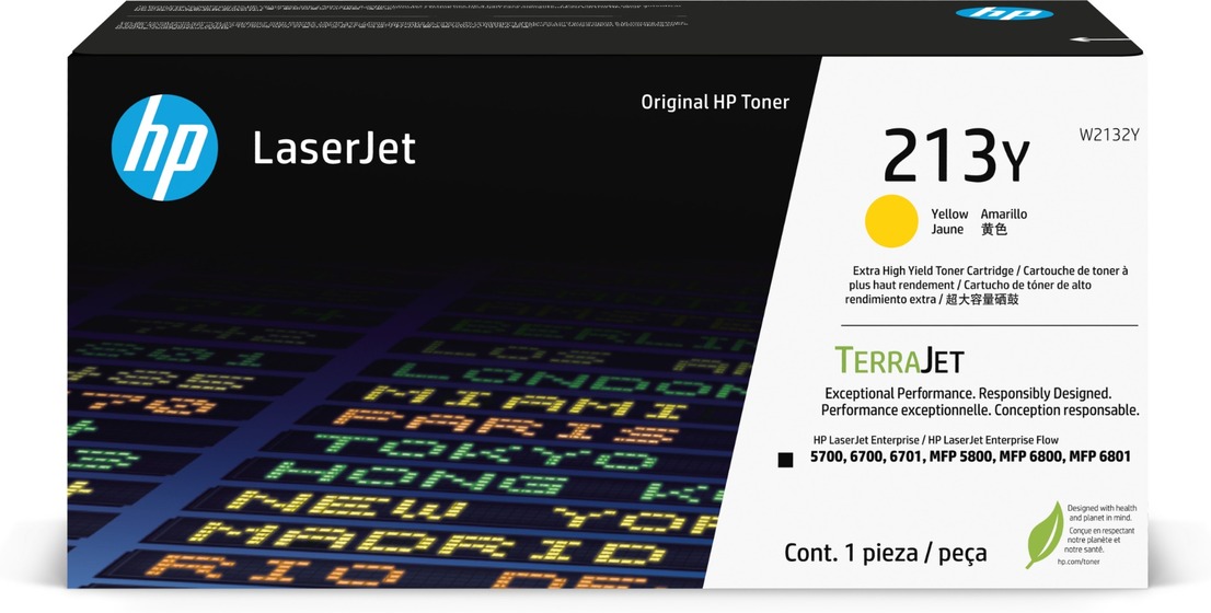 HP 213Y extra nagy kapacitású sárga toner (W2132Y) eredeti