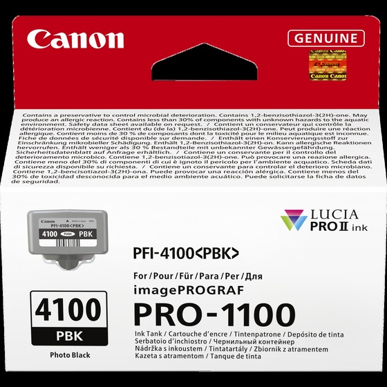 Canon PFI-4100PBK foto fekete patron (6777C001) eredeti