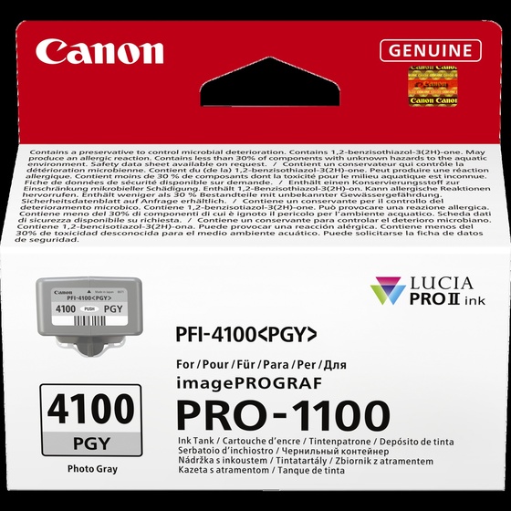 Canon PFI-4100PGY foto szürke patron (6784C001) eredeti